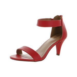 STYLE & COMPANY Womens Red Goring Paycee Round Toe Stiletto Sandals 10.5 M